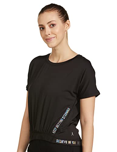 Image of Max Women's Cotton Printed Sports Regular Fit T-Shirt