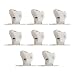 Eight(8) QTY.: Large Cord Locks for Roman/Pleated Shades, each w/2 Brass Wheels