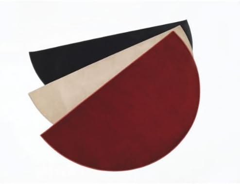 Copperfield 47156 Black Half Round Hearth Rug, 72 x 36 Inch, Synthetic Fibers