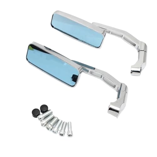 Espejos retrovisores de moto ajustables con cristal rectangular antirreflejos 6