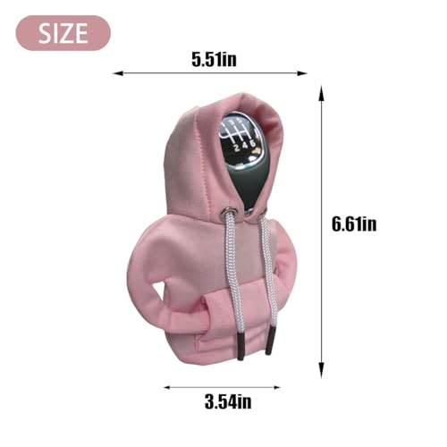 JOYCOURT Car Gear Shift Hoodie, Fashionable Gear Shift Knob Cover, Mini Hoodie for Auto Shifter, Auto Interior Cute Gadgets, Universal Car Decoration Accessories