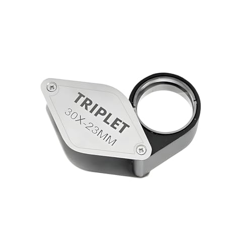 30X Jewelers Loupe Triplet Lens Foldable Pocket Metal Loupe Magnifier