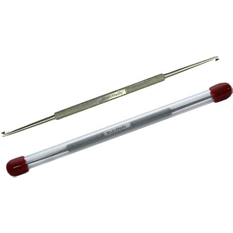 MUSICMEDIC.COM DOUBLE-SIDED SPRING HOOK IN CASE. TOOLS for WOODWIND REPAIR. SAXOPHONE, FLUTE, CLARINET, (Small Tip) Cover