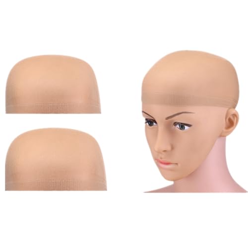 Oscci OSC-00015 Brown Stocking Wig Caps 2 Pieces Stretch And Breathable Nylon Wig Cap Suit For Women And Men cover