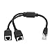 Produktbild RJ45-Koppler,RJ45 Ethernet-Netzwerk-Splitter,RJ45 1 Stecker auf 2 Buchse Y-Adapterkabel Kompatibel mit Cat5, Cat5e, Cat6 Ethernet-Verlängerungsstecker (1 Stecker auf 2 Buchse)