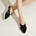Rekayla Mules for Women Pointed Toe Flats Backless Loafers Slip On Shoes for Women, Black Size 9