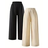 Jogging à jambes larges pour filles : ce pantalon de survêtement Y2K à jambe large pour filles est fabriqué à partir d'une combinaison de coton et de polyester, lavable en machine, résistant à la décoloration et très résistant pour son style de vie actif. Ils sont lavables en machine et conçus pour durer : pantalon de survêtement à jambes larges parfait pour les journées actives.