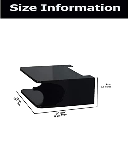 Image of Set Top | Tv Stand Setup Box Stand Wall Mount for Home Wall Shelf for Holding Speakers WiFi Router Game Console Remote Streaming Device (Black)