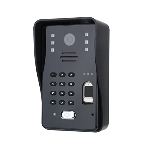 Videoportero con cámara de alta definición, Sistema de intercomunicación de la puerta del teléfono de la puerta del video inalámbrico WiFi de 7 pulgadas con huellas dactilares con cable RFID AHD 1080P