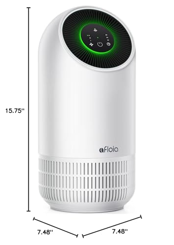Image of Afloia Air Purifiers for Home Large Room Up to 880 Ft, Efficient Filter Air Cleaner for Allergies, Pets Hair Odor Dust Smoke Mold Pollen, Fillo White