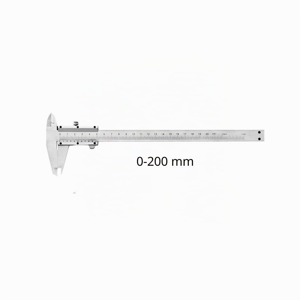 0-200 mm Messschieber,Kohlenstoffreicher Stahl Präzisions Messschieber mit hoher Messgenauigkeit zum Tiefenmessung Innenmessung Außenmessung (0-200mm)