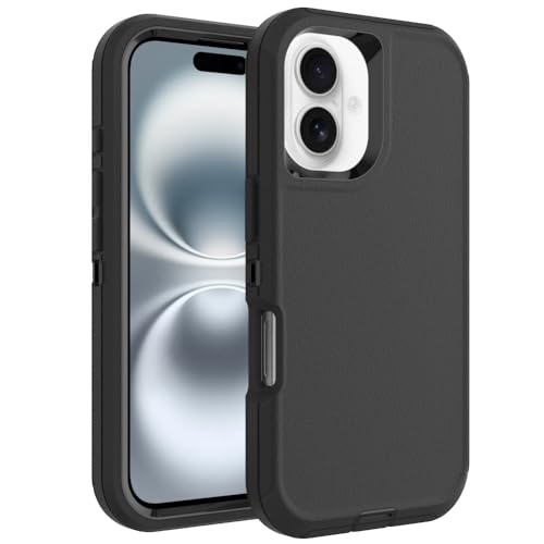 Image of Rugged Case Compatible with iPhone 17 | Heavy-Duty Shockproof Protective Cover, Black