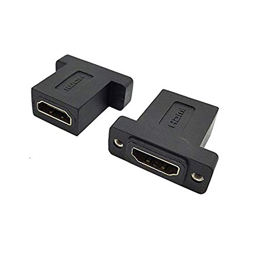 Poyiccot HDMI 中継アダプタ、2個セット金メッキHDMIタイプAメス-HDMIタイプAメス、ネジ穴 スクリューパネル付き HDMIF-HDMIF 1080P Poyiccot HDMI 中継アダプタ、2個セット金メッキHDMIタイプAメス-HDMIタイプAメス、ネジ穴 スクリューパネル付き HDMIF-HDMIF 1080P