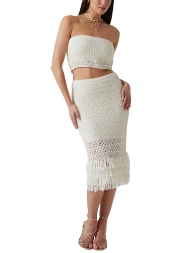 GUESS Women's Eco Luca Fringed Hem Midi Skirt2