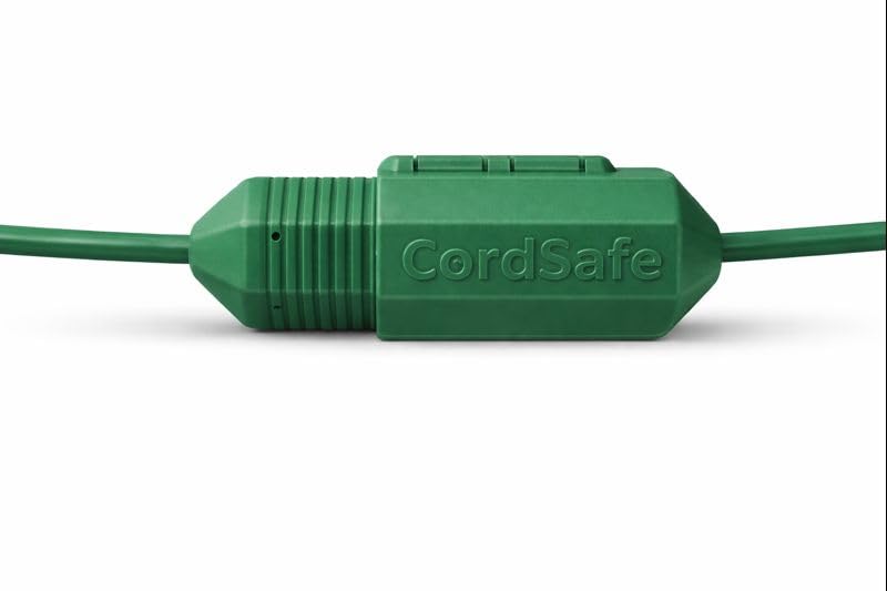 Extension Cord Connection Protector by CordSafe Plus, Weather-Resistant, Fits 18–12 AWG, Helps Keep Plugs Secure, Made in USA