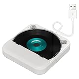 Externer tragbarer CD-Player für Auto, tragbarer Auto-CD-Player USB Plug-and-Play mit USB- und AUX-Anschluss, passt für Autos, Laptop, TV und Computer