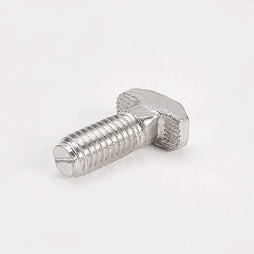 Image of Auniwaig M6 x 20mm T-Slot Drop-in Bolts, T-Bolts, Carbon Steel, Silver, 20pcs