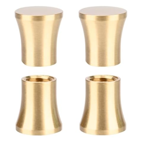 STPCTOU Brass Cutting Board Feet, Chopping Board feet, Polished Brass and Anti Skid Pad with Stainless Steel Screws & Brass Washers-Ideal for Kitchen Appliances & Multiple Furniture(Volcanic Shape) Cover