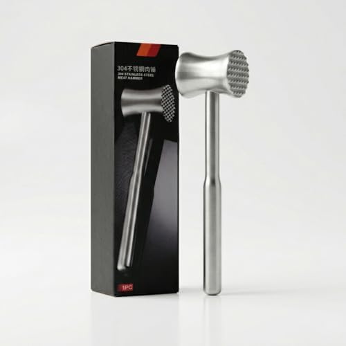 304 Stainless Steel Tenderizer Mallet Dual-Sided Hammer, Heavy Du...