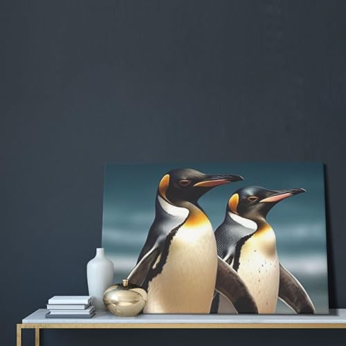 Toile pingouin impression HD tableau décoration murale bureau - 5