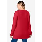 Woman-Within-Womens-Plus-Size-Waffle-Thermal-Sweatshirt Woman Within Women's Plus Size Waffle Thermal Sweatshirt