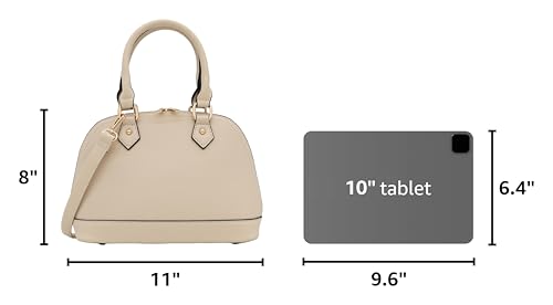 Image of FashionPuzzle Zip-Around Saffiano Classic Dome Satchel