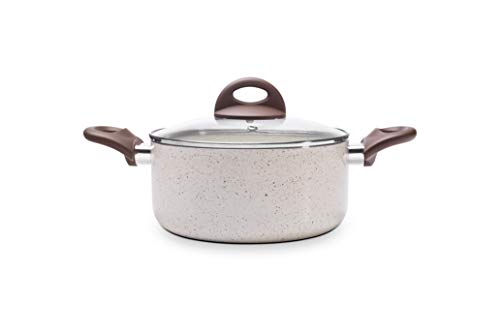 Brinox - Caçarola com tampa e fundo de indução Cerâmic Life 2,55L 20cm - Vanilla