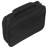 WRITWAA Bibelhülle mit Reißverschluss und Griff Polyester Schutzhülle 22X28X6cm Organizer mit Innentaschen für Kirche und Reisen