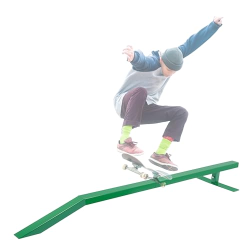 Gelacie 84.9In Skate Grind Rail - Portable Skateboard Rail for Grinding, Ideal for Skateboarders,...