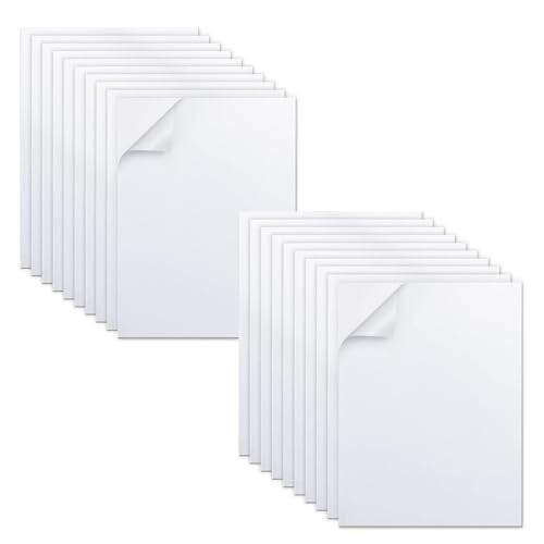 MEARCOOH 20-Pack Self Adhesive Foam Sheets, White 2mm Sticky Eva Foam Paper 6x9 Inch for 3D Crafts...