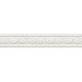 RoomMates RMK11506BD Sculpted Architectural Peel and Stick Stick Wallpaper Border, White, Beige