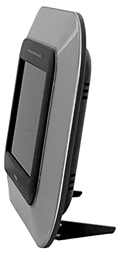 Radio Controlled LCD Wall Mountable and Desk Clock (UK & Ireland Version) Jumbo LCD (Silver)