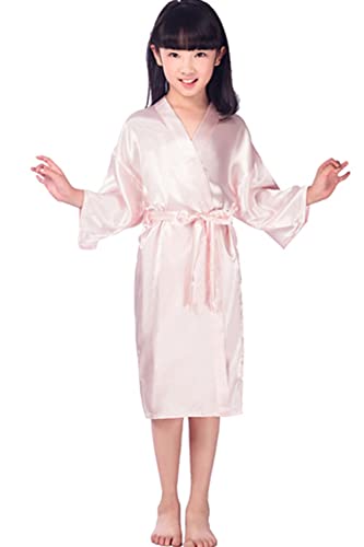 Qxqter Silky Satin Robes For Kids Girls Flower Girl Robe For Wedding Bridal Party With Gold Glitters #TOP1
