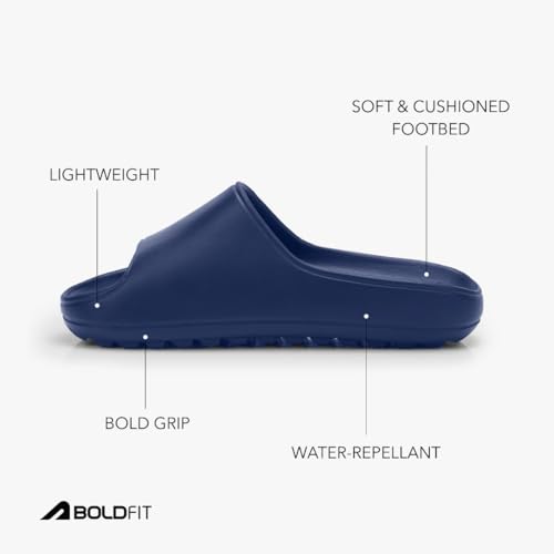 Image of Boldfit Sliders for Woman, Premium PU Strap Women Slippers with Cushioned EVA Footbed Women Slides, Anti-Slip Outsole & Lightweight Support for Everyday Comfort Flip Flops for Woman