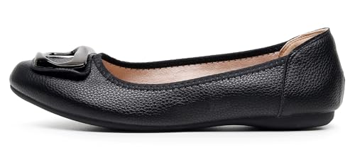 VenusCelia Women's Buckle Dance Flats Shoe2