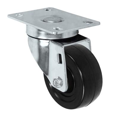 CasterHQ - 3" X 1.25" Stainless Steel Swivel Caster with Hard Rubber Wheel - 300 lbs Capacity