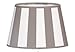 Produktbild Lampenschirm-oval-hell-grau-weiss-gestreift konische Form Ø 30m (GRAU 20 * 30 * 18cm)