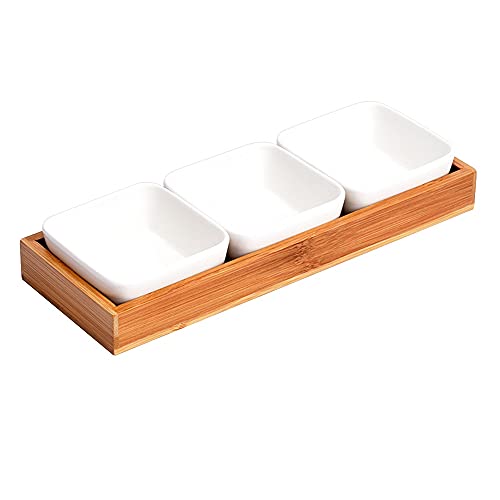 Plato de cerámica para aperitivos de frutas, plato pequeño con bandeja, vajilla de cerámica para servir frutas/cuencos de frutas