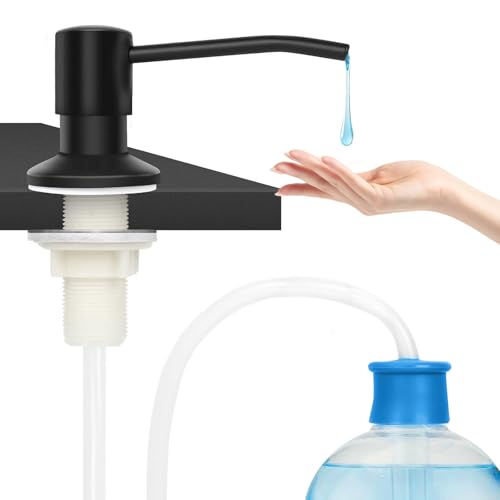 Image of Soap Dispenser for Kitchen Sink, Built in Sink Soap Dispenser with 47 inch Extension Tube Kit | 360 Rotatable Liquid Soap Dispenser for Kitchen or Bathroom Countertop