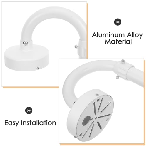 Support caméra dôme en aluminium blanc télescopique orientable 360