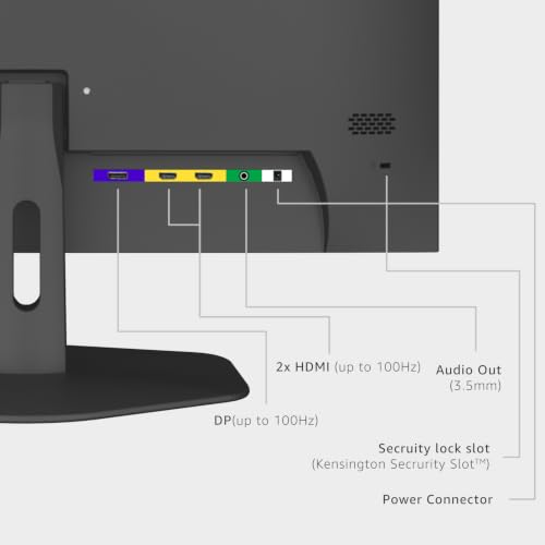 Image of 2X Pack 27 Inch Monitor FHD 100Hz Computer Monitor, HDMI X2 VGA 99% sRGB Build-in Speakers, Wall Mount, Tilt, Professional and Gaming Monitor - Machine Black, 2X Pack