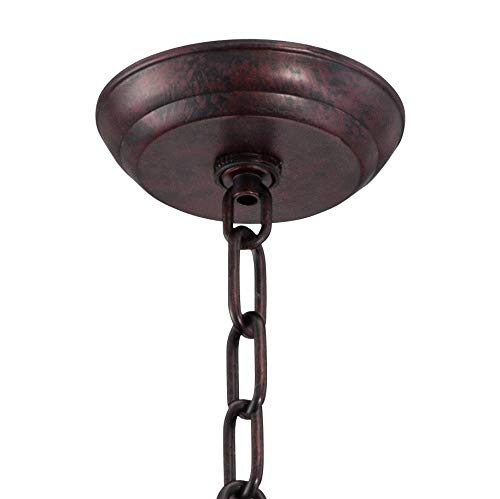 Franklin Iron Works Tiedra Rust Bronze Pendant Lighting Fixture 18 1/4" Wide Farmhouse Industrial Rustic Cage For Dining Room Living House Home Foyer Kitchen Island Entryway Bedroom High Ceilings #TOP4