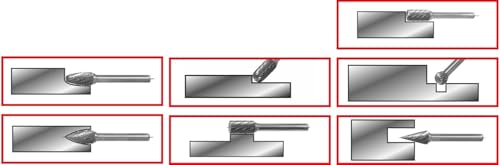 Jeu de fraises HM 8-10 mm carbure KS TOOLS 515.3210 10 pièces