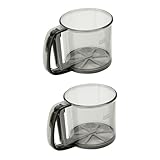 ABOOFAN 2 Stück Tragbarer Mehlsiebbecher puderzuckersieb mehlsiebe Backmehlsieb Mehlverfeinerer...