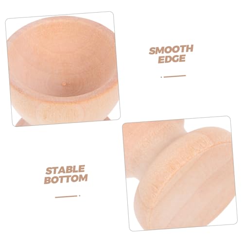 Sosoport 12 Stück Teiliges Holz Eierbecher Set Natürliche Oberfläche Multifunktional Dekorativ für Ostern DIY Basteln Küchen Tischdekoration – Bild 4