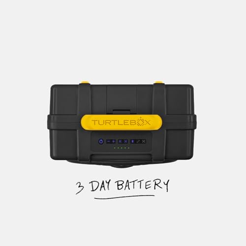 Image of Turtlebox Original Gen 3: Portable Outdoor Bluetooth Speaker - Ultra-Loud (120dB), Waterproof (IP67), Rugged, Impact-Resistant, 3-Day Battery | Party Mode: Unlimited Pairing Stereo, Gray /Yellow