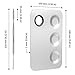 JAPCHET 8 PCS Mixing Makeup Palettes, 3-Well Makeup Palette Mixer Tray, Stainless Steel Cosmetic Palette with 8 PCS Spatula Tool, Multipurpose Makeup Applicators for Nail-Art, Cosmetic, Pigment