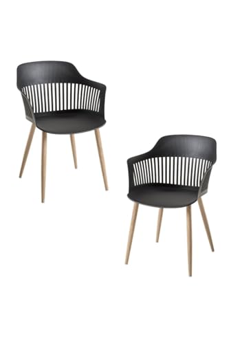 Regalos Miguel - Packs Sillas Comedor - Pack 2 Sillas Lisy - Negro