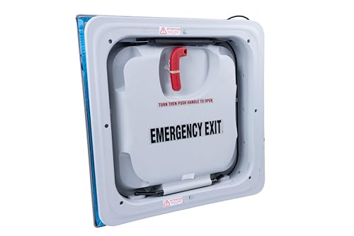 Safe Fleet H1976-009-1C1-0H Advantage Roof Hatch (White) | with Alarm Switch | 24" x 24" | Replaces Transpec T1976-004-1C1