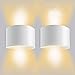 Produktbild LED Wandleuchte 2 Stücke Außenwandleuchte 12W 3000K Warmweiß mit Einstellbar Abstrahlwinkel IP65 WasserdichteRunde